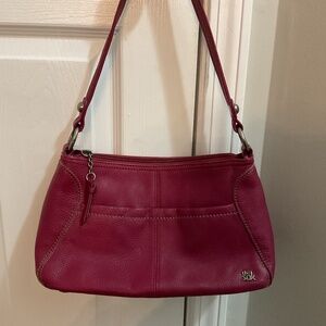 Vintage the Sak Leather Hot Pink Shoulder Bag